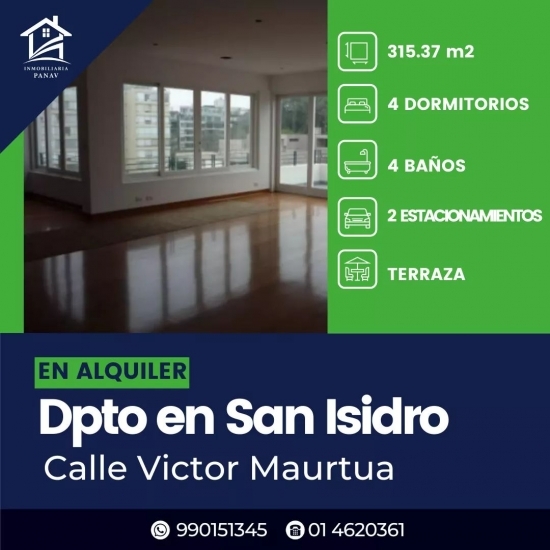 Alquiler de Departamento en SAN ISIDRO 