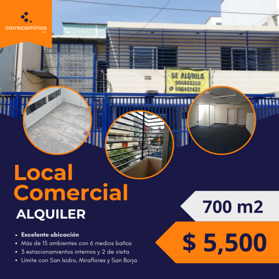 Alquiler de Local Comercial en SURQUILLO 